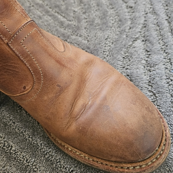 Mens leather boots- brown with side zip closure N.D.C made by hand. - Picture 5 of 15